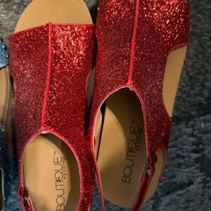 Corkys Red Glitter Women's Sandals